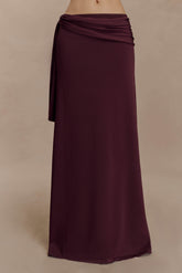 Bowie Low Rise Knit Maxi Skirt - Dark Chocolate